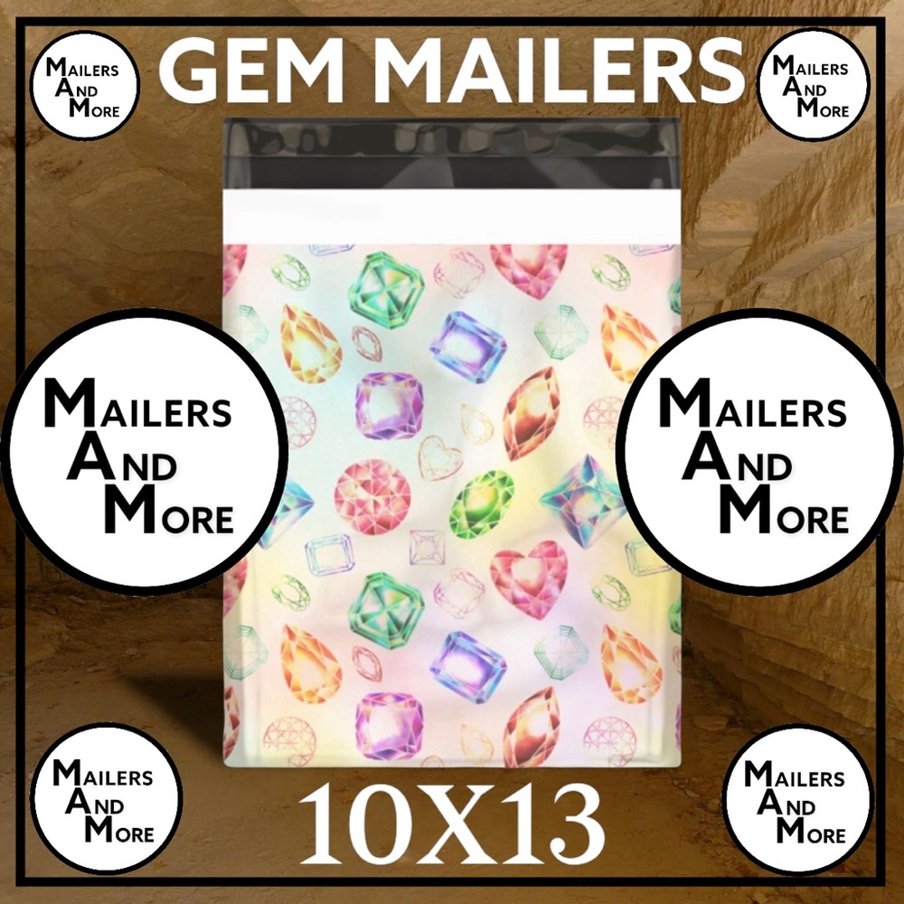 25 10X13 Poly Mailers Gems & Jewels PRICE IS FIRM - Picture 10 of 13